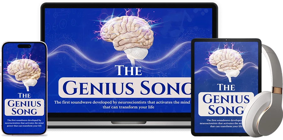 The seller's product mockup for The Genius Song (the product itself is a digital audio track)