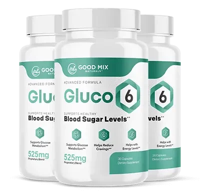 Three Gluco6 bottles with the Advanced Formula label, as shown on the official order page
