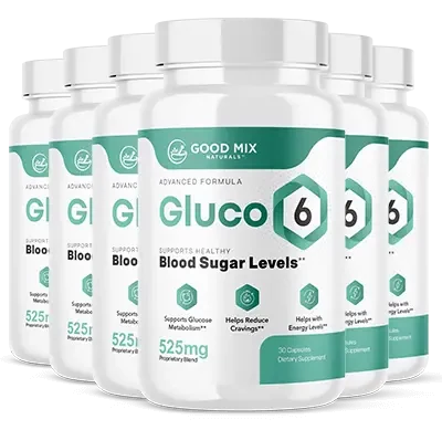 Gluco6 6 bottles package from the official order page