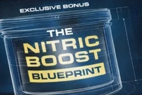 The Nitric Boost Blueprint bonus guide cover, included with 3 and 6 jars