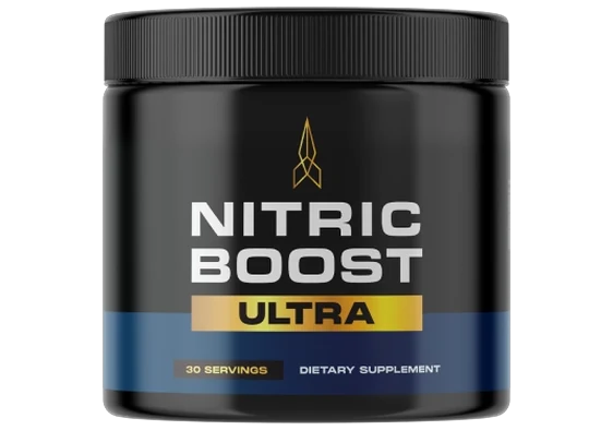 Nitric Boost jar of powder drink mix with 30 servings, from the official website