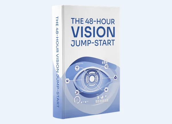 VisiFlora for sale: the bonus e-book The 48-Hour Vision Jump-Start cover, included with every VisiFlora package