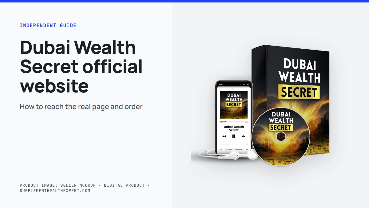 Dubai Wealth Secret official website guide: the seller's product mockup of a digital audio track