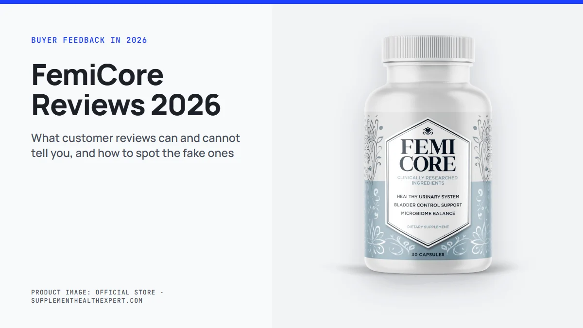 FemiCore reviews 2026: what buyer feedback can and cannot tell you, with the official bottle