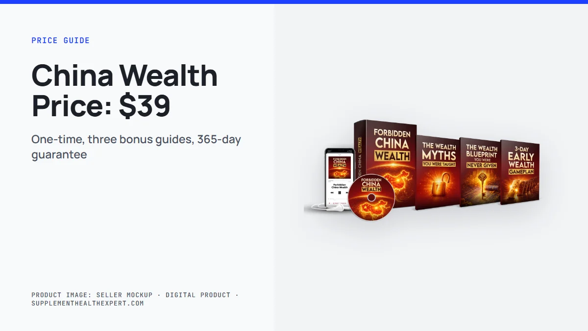 Forbidden China Wealth price guide: the seller's audio and three bonus guides, $39 one-time