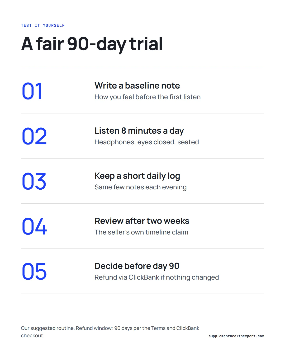 Does the genius switch work infographic: a five-step personal 90-day trial plan for testing the Genius Switch yourself
