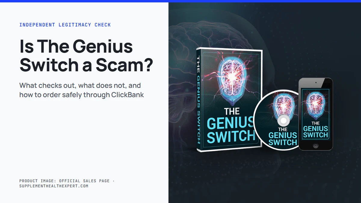 Is the genius switch a scam: product mockup of the Genius Switch audio track
