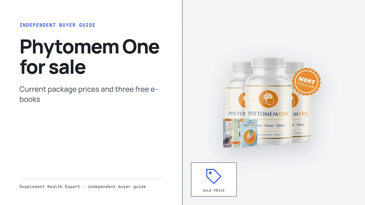 Phytomem One for sale: the three-bottle Phytomem One package with a price tag icon