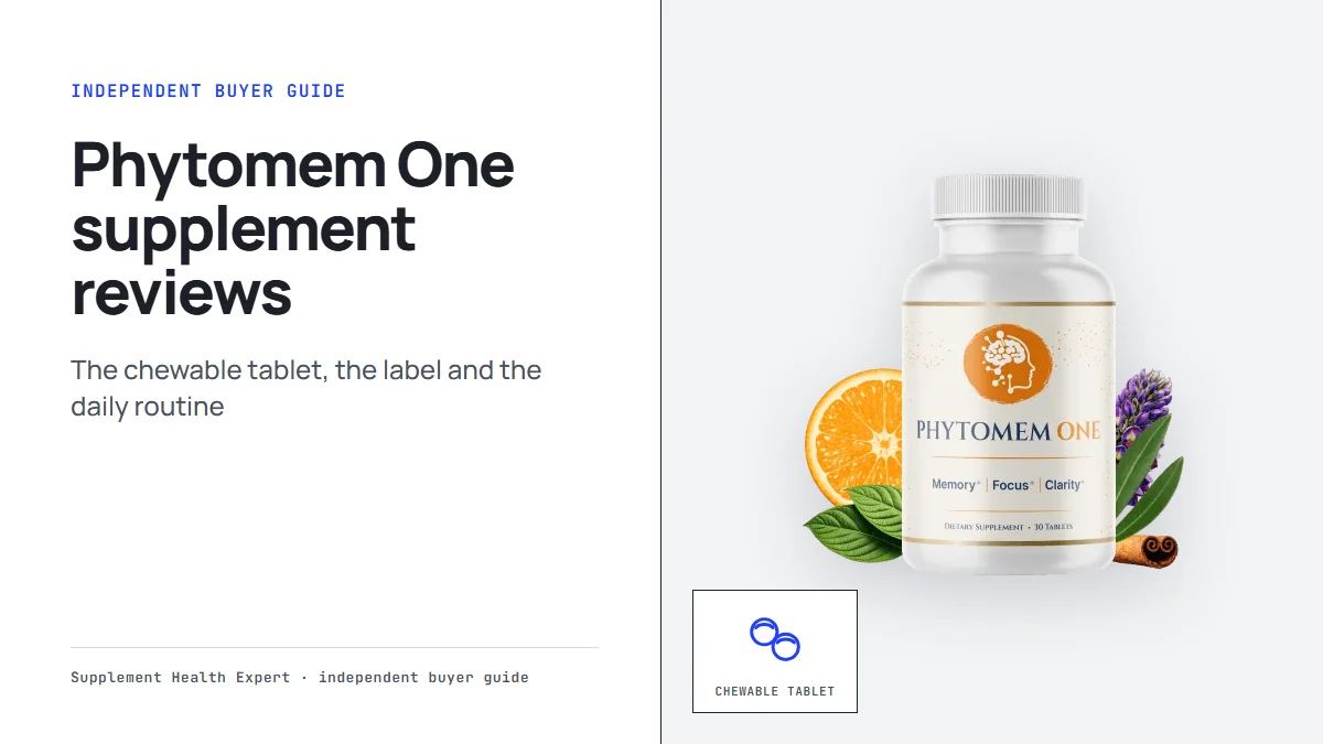 Phytomem One supplement reviews: the Phytomem One bottle with a tablets icon